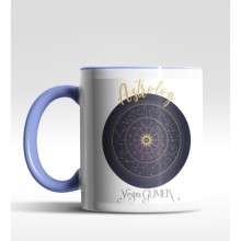 Kişiye Özel Astrolog Tasarımlı Mavi Kupa