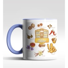 Kişiye Özel Aktar Tasarımlı Mavi Kupa