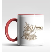 Kişiye Özel Fırıncı Tasarımlı Kırmızı Kupa