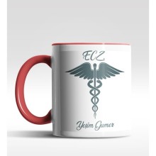 Kişiye Özel Eczaneci Tasarımlı Kırmızı Kupa