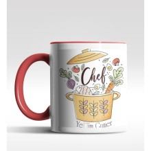 Kişiye Özel Chef - Şef Tasarımlı Kırmızı Kupa