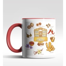 Kişiye Özel Aktar Tasarımlı Kırmızı Kupa