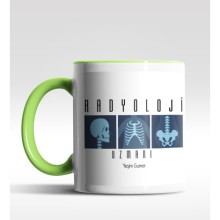 Kişiye Özel Radyoloji Uzmanı Tasarımlı Yeşil Kupa