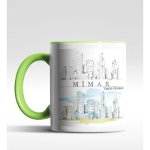 Kişiye Özel Mimar Tasarımlı Yeşil Kupa