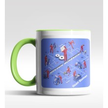 Kişiye Özel Mekanik Mühendisi Tasarımlı Yeşil Kupa