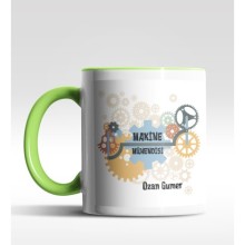 Kişiye Özel Makine Mühendisi Tasarımlı Yeşil Kupa