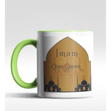 Kişiye Özel İmam Tasarımlı Yeşil Kupa