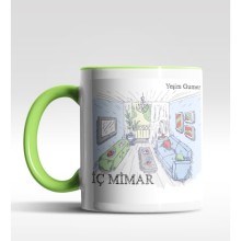 Kişiye Özel İç Mimar Tasarımlı Yeşil Kupa