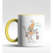 Kişiye Özel Gnome Girl Cüce Tasarımlı Sarı Kupa