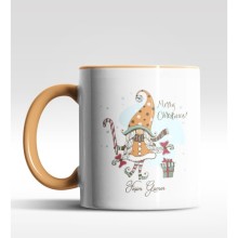 Kişiye Özel Gnome Girl Cüce Tasarımlı Turuncu Kupa