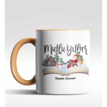 Kişiye Özel Mulu Yıllar Tasarımlı Turuncu Kupa