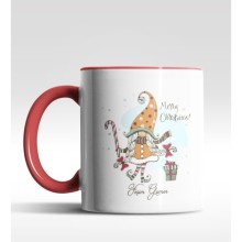 Kişiye Özel Gnome Girl Cüce Tasarımlı Kırmızı Kupa