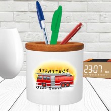 Kişiye Özel İtfaiyeci Tasarımlı Seramik Kalemlik