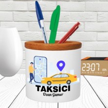 Kişiye Özel Taksici Tasarımlı Seramik Kalemlik