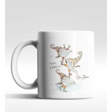 Kişiye Özel Gnome 3 Cüce Tasarımlı Beyaz Kupa