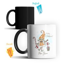 Kişiye Özel Gnome Girl Cüce Tasarımlı Sihirli Kupa