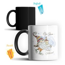 Kişiye Özel Gnome Patenli Cüce Tasarımlı Sihirli Kupa