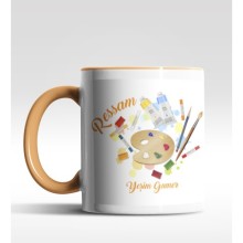 Kişiye Özel Ressam Tasarımlı Turuncu Kupa