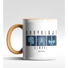 Kişiye Özel Radyoloji Uzmanı Tasarımlı Turuncu Kupa