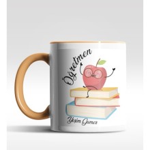 Kişiye Özel Öğretmen Tasarımlı Turuncu Kupa