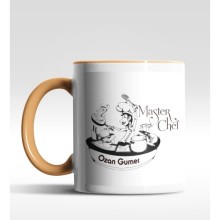 Kişiye Özel Master Chef Tasarımlı Turuncu Kupa