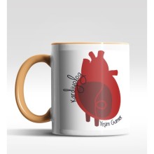 Kişiye Özel Kardiyolog Tasarımlı Turuncu Kupa