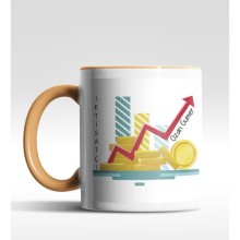 Kişiye Özel İktisatçı Tasarımlı Turuncu Kupa