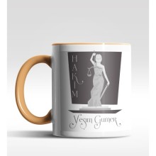 Kişiye Özel Hakim Tasarımlı Turuncu Kupa