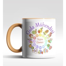 Kişiye Özel Gıda Mühendisi Tasarımlı Turuncu Kupa