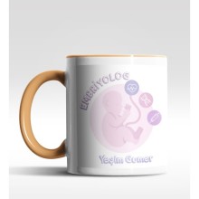 Kişiye Özel Embriyolog Tasarımlı Turuncu Kupa