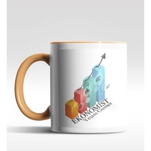 Kişiye Özel Ekonomist Tasarımlı Turuncu Kupa