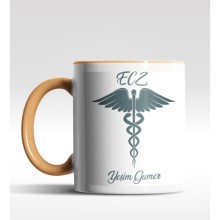 Kişiye Özel Eczaneci Tasarımlı Turuncu Kupa