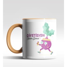 Kişiye Özel Diyetisyen Tasarımlı Turuncu Kupa