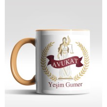 Kişiye Özel Avukat Tasarımlı Turuncu Kupa