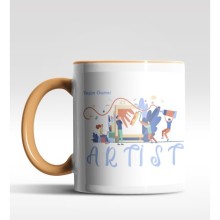 Kişiye Özel Artist Tasarımlı Turuncu Kupa