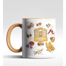 Kişiye Özel Aktar Tasarımlı Turuncu Kupa