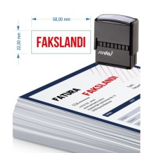 Fakslandı Yazısı Otomatik Kaşe | Sırdaş - Büyük Boy