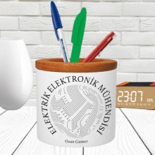 Kişiye Özel Elektrik Elektronik Mühendisi Tasarımlı Seramik Kalemlik