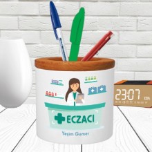 Kişiye Özel Eczacı Tasarımlı Seramik Kalemlik