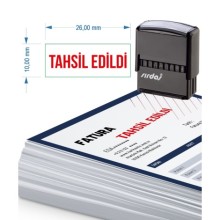 Tahsil Edildi Yazısı Otomatik Kaşe | Sırdaş - Minik Boy