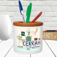Kişiye Özel Cerrah Tasarımlı Seramik Kalemlik