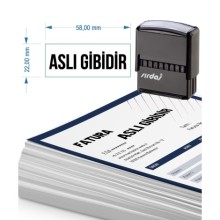 Aslı Gibidir Yazısı Otomatik Kaşe | Sırdaş - Büyük Boy