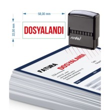 Dosyalandı Yazısı Otomatik Kaşe | Sırdaş - Büyük Boy
