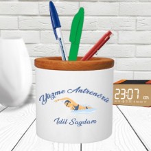 Kişiye Özel Su sporcusu Tasarımlı Seramik Kalemlik