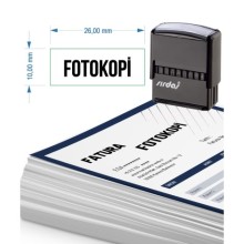 Fotokopi Yazısı Otomatik Kaşe | Sırdaş - Minik Boy