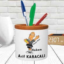 Kişiye Özel Hakem 2 Tasarımlı Seramik Kalemlik