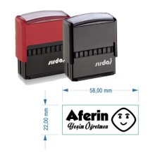 Aferin Emojili Otomatik Öğretmen Kaşesi | Sırdaş - Büyük Boy