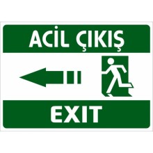 Acil Çıkış Tabelası (Sol Yön Ok) - Forex