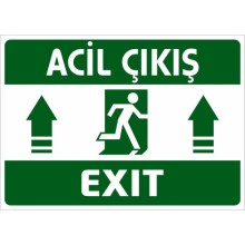 Acil Çıkış Tabelası (Yukarı Yön Ok) - Forex