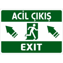 Acil Çıkış Tabelası (Sol Yukarı Yön Ok) - Forex